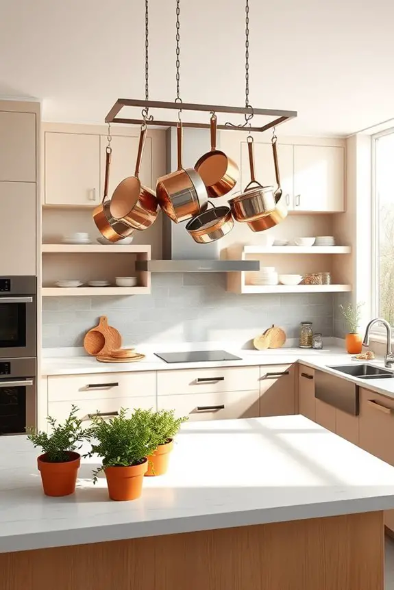 stylish and functional pot racks