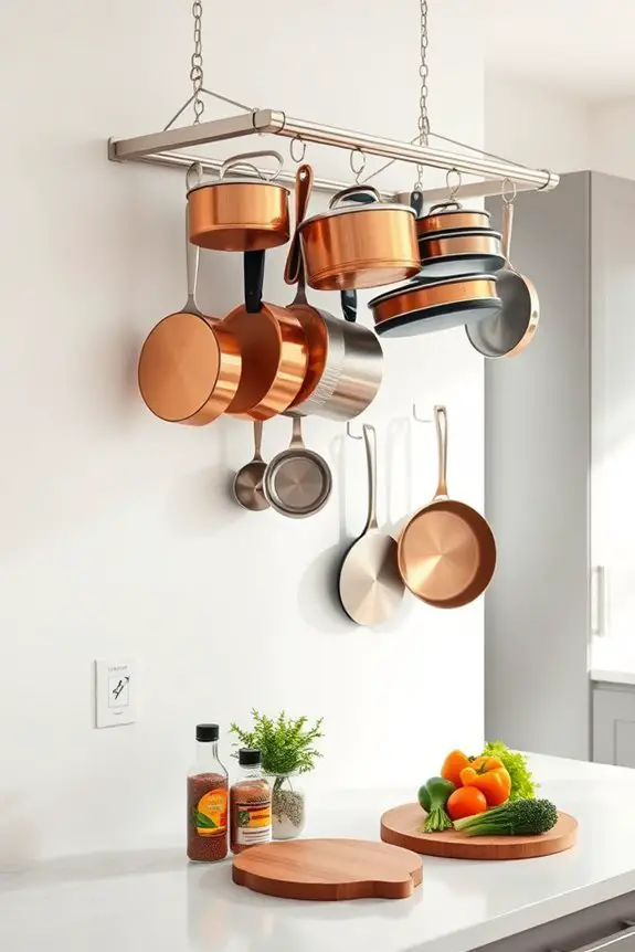stylish and functional pot storage