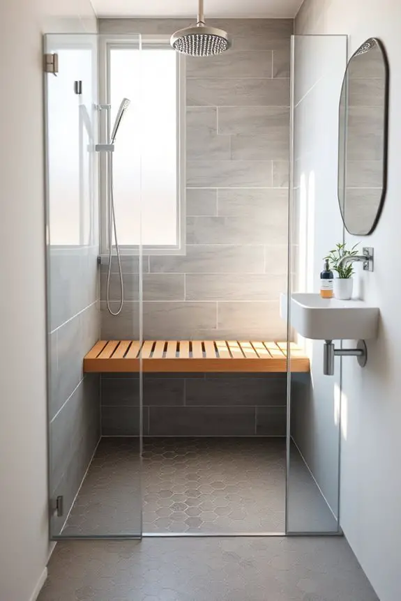 stylish and functional shower bench