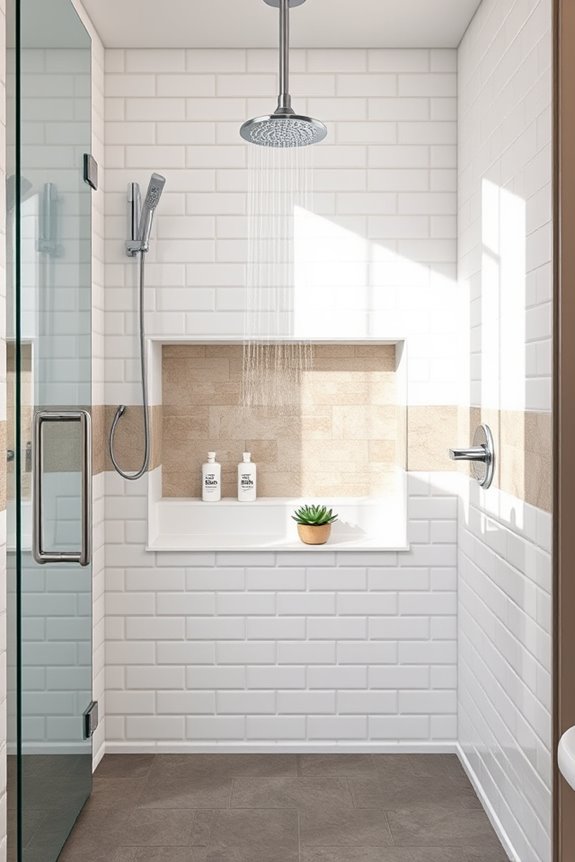 stylish and functional shower niche