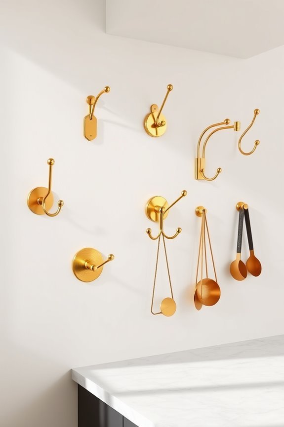 stylish and functional wall hooks