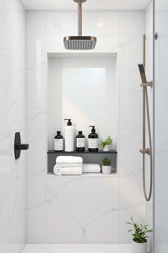stylish and organized shower niches