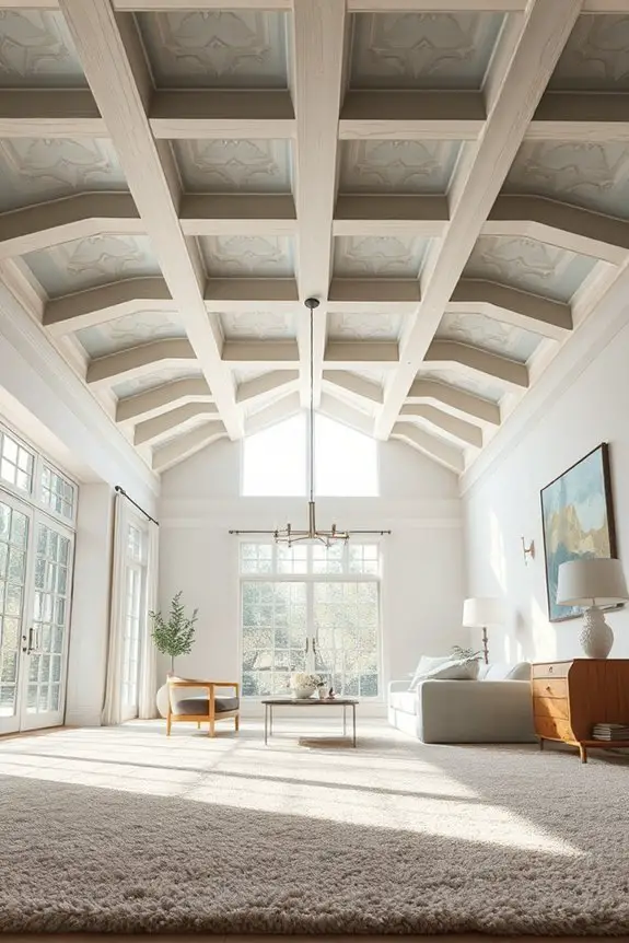 stylish architectural beam accents