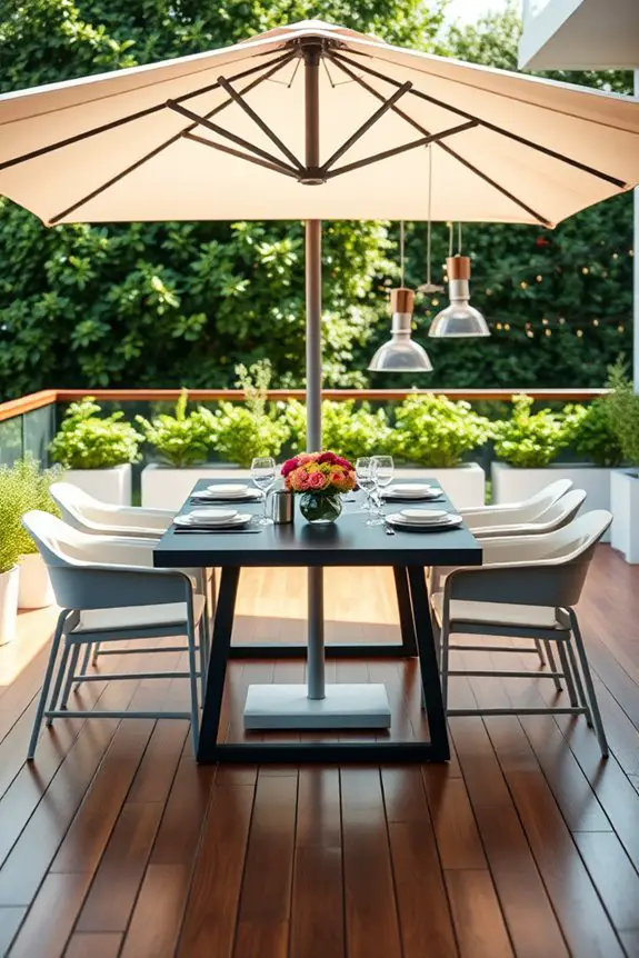 stylish balcony umbrella solutions