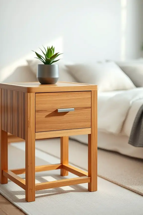 stylish bamboo nightstand decor