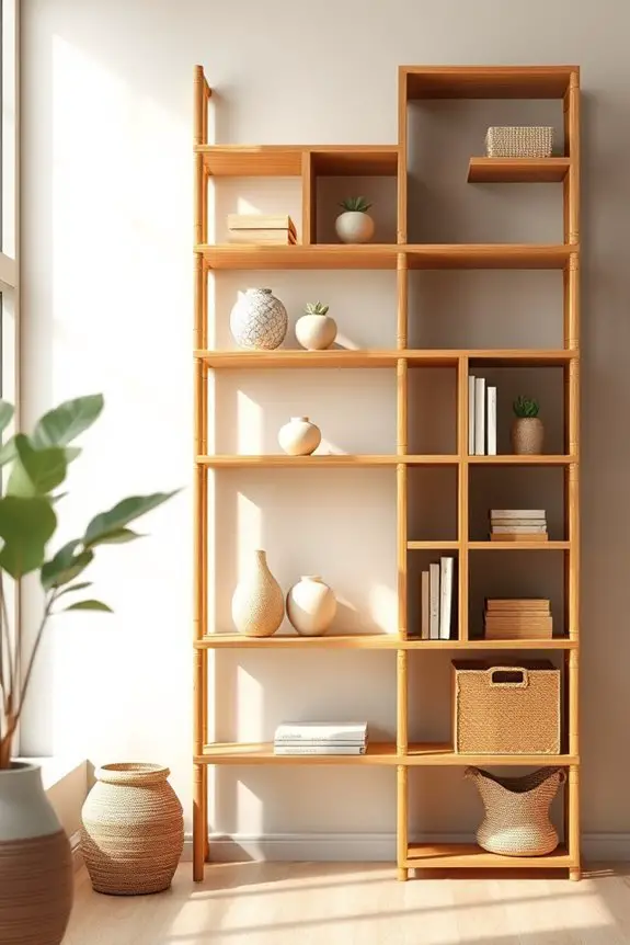 stylish bamboo shelving ideas