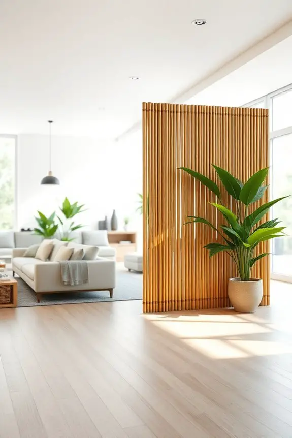 stylish bamboo space dividers