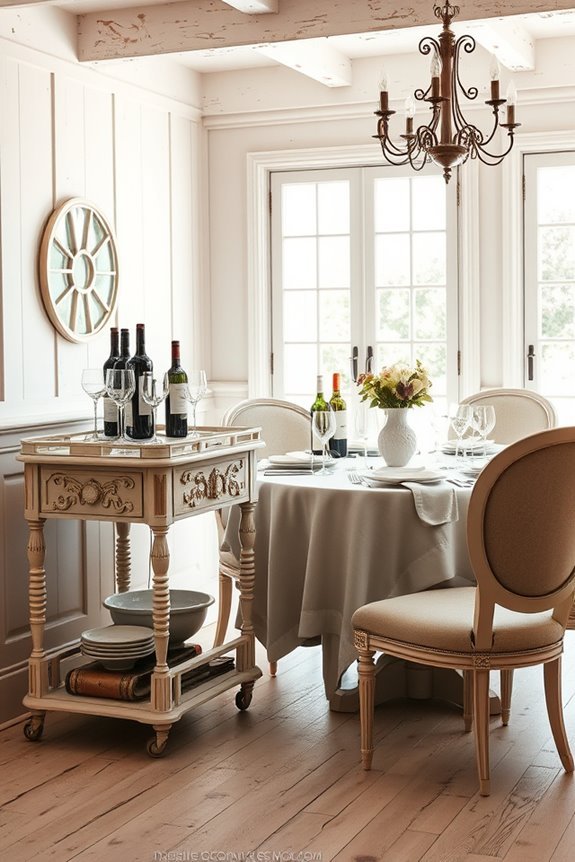 stylish bar cart decor