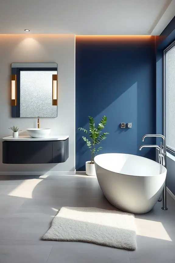 stylish bathroom accent walls