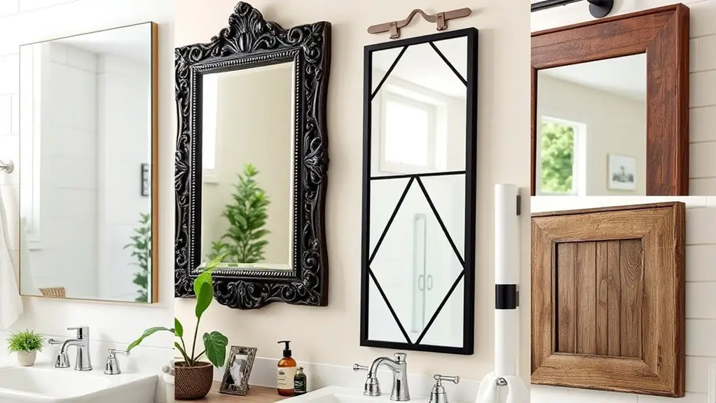 stylish bathroom mirror updates