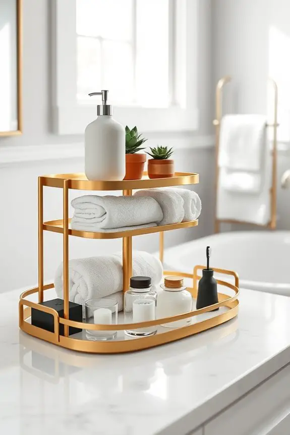 stylish bathroom organization solution