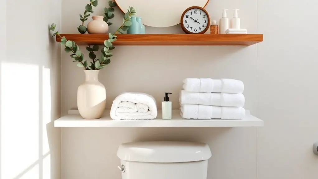stylish bathroom shelf decor
