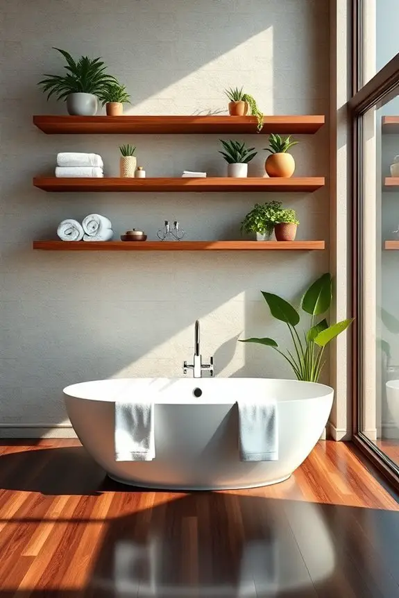 stylish bathroom storage solution