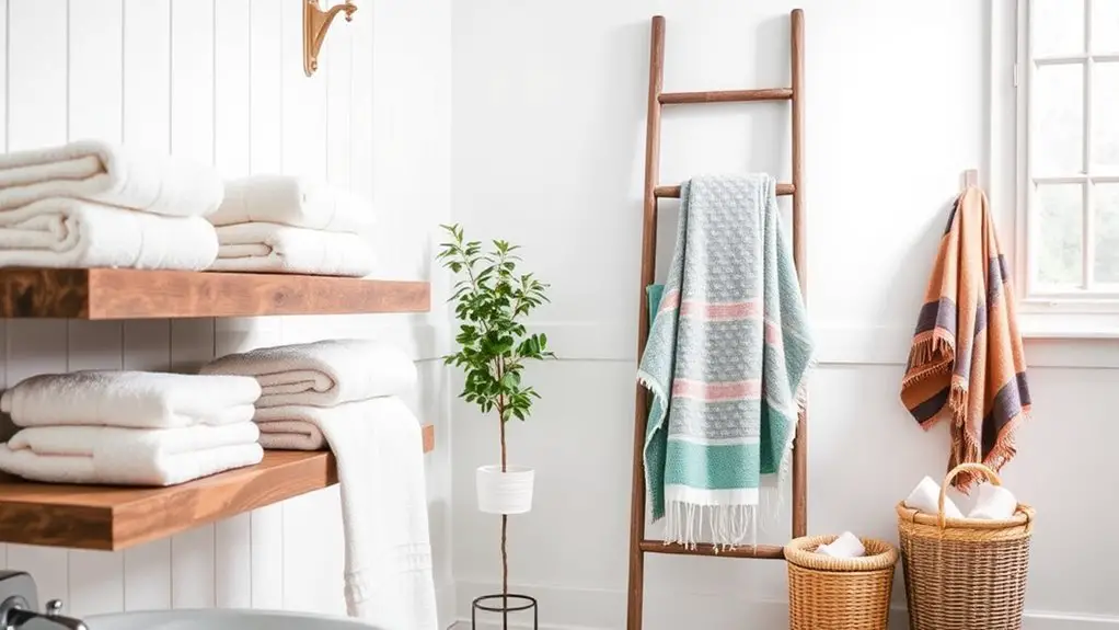 stylish bathroom towel displays