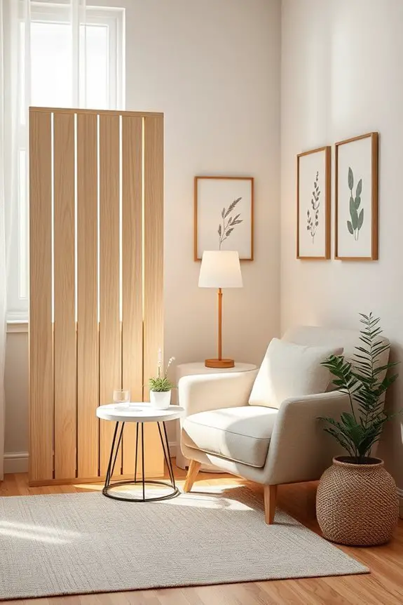 stylish bedroom space separation