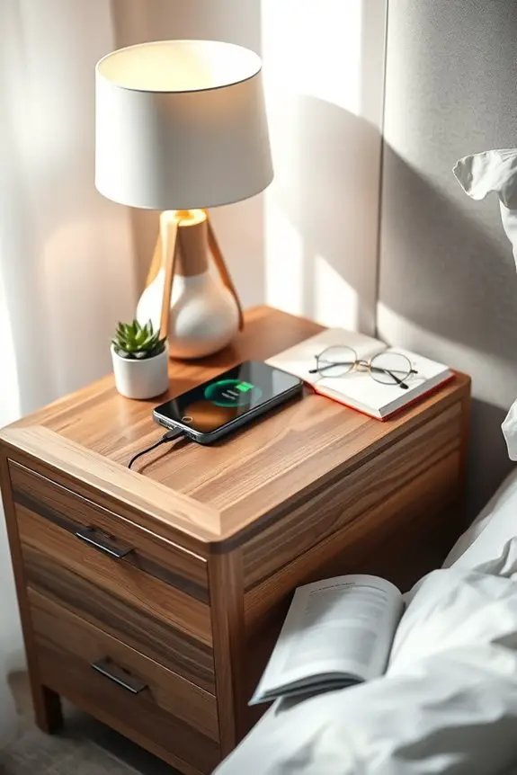 stylish bedside charging convenience