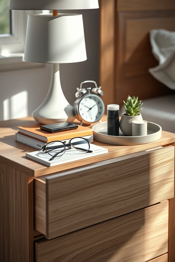 stylish bedside organization solution