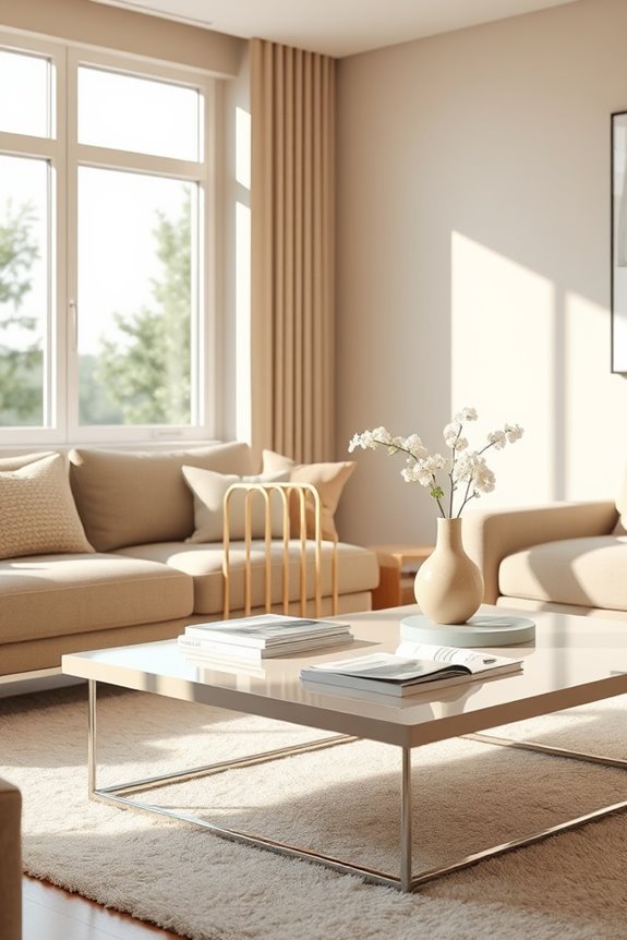 stylish beige magazine organization