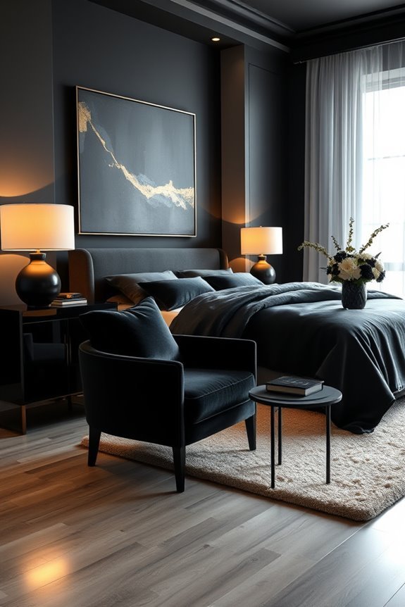 stylish black accent chairs