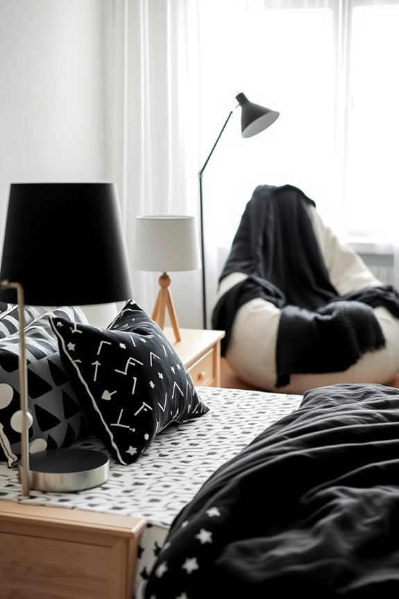 stylish black and white lamps