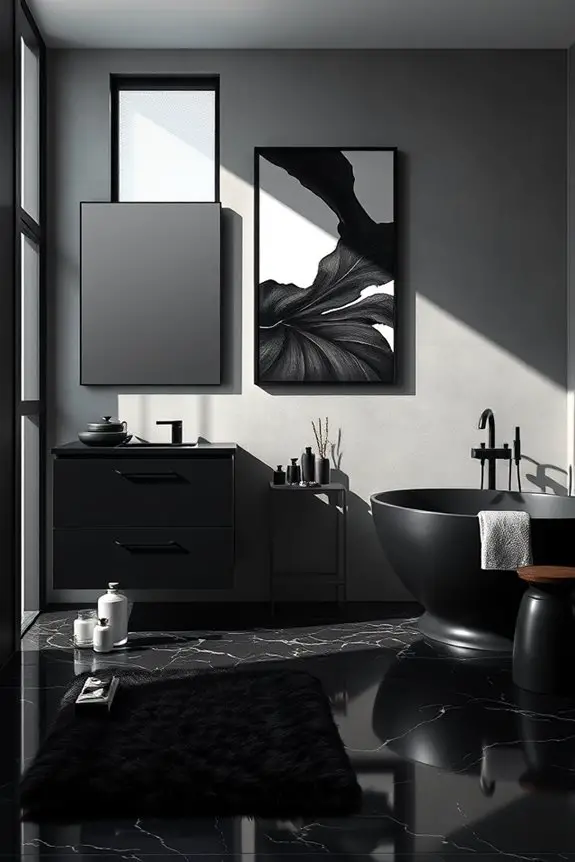 stylish black artistic decor