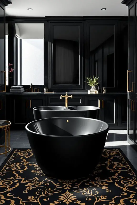 stylish black bathroom furniture