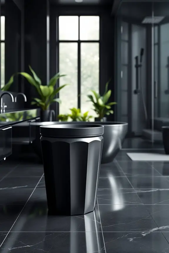 stylish black eco friendly bins