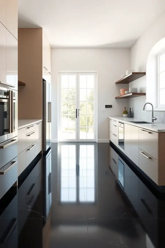 stylish black floor accents