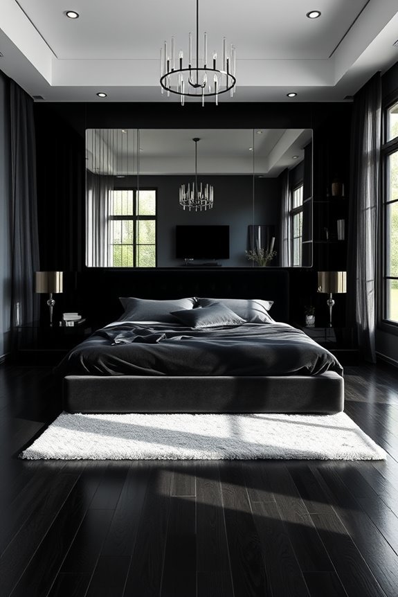 stylish black glass decor