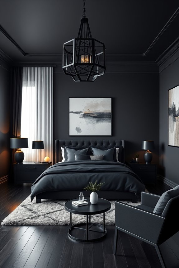 stylish black lighting accents