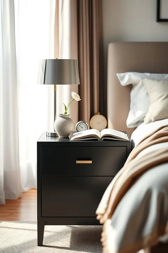 stylish black nightstand options