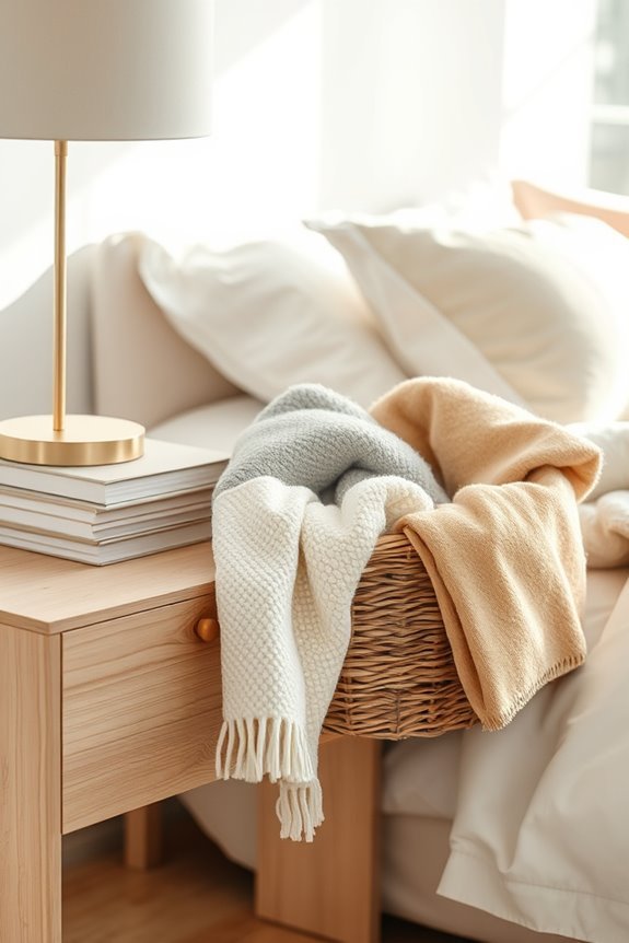 stylish blanket storage solution