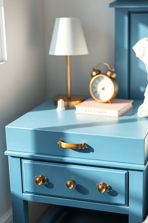 stylish blue table storage