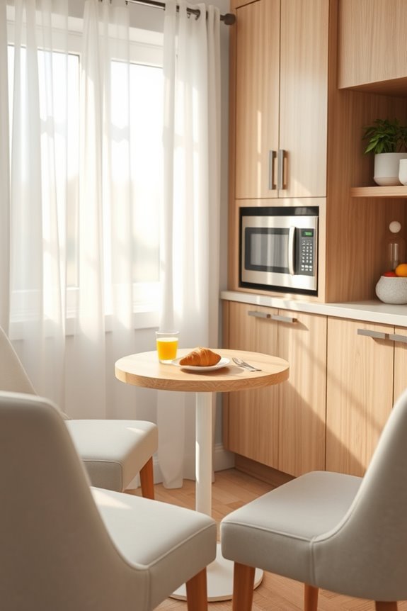 stylish breakfast nook microwave