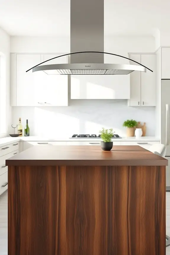 stylish brown kitchen island