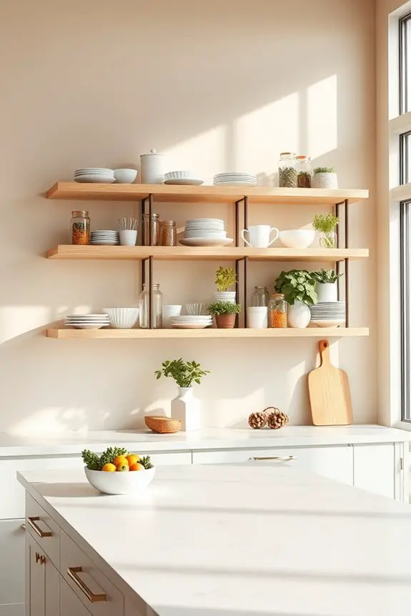 stylish budget friendly open shelving