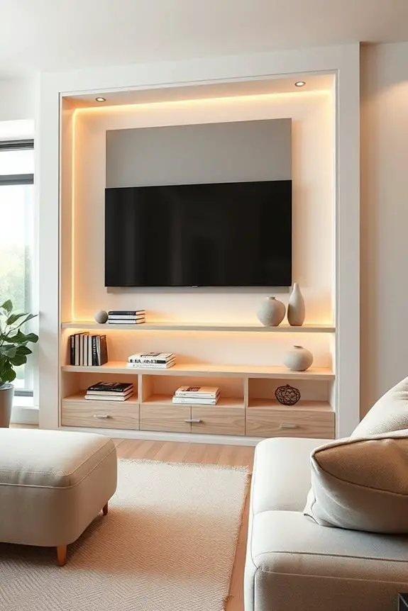 stylish built in entertainment centers