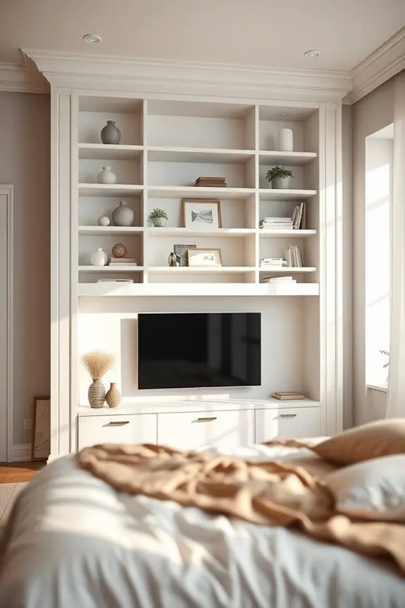 stylish built in shelving solution