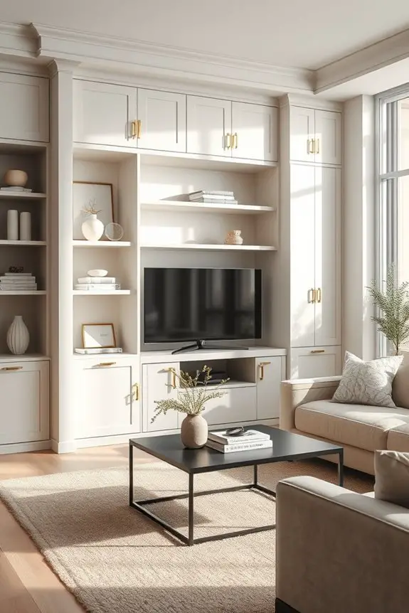 stylish built ins decorative hardware