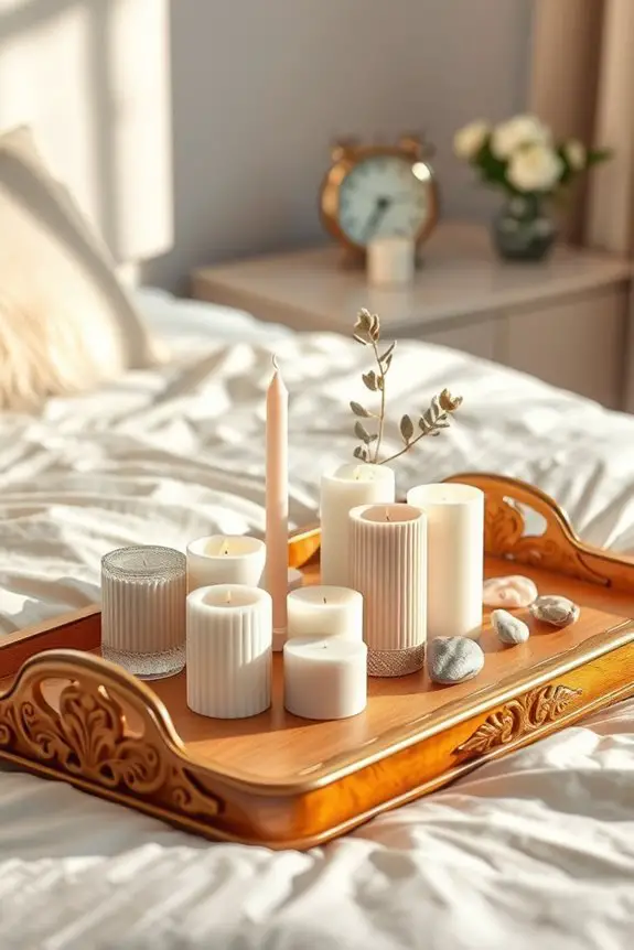 stylish candle organization trays