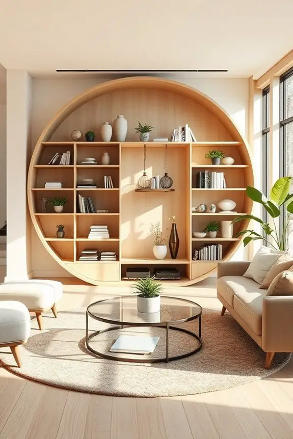stylish circular shelving solutions