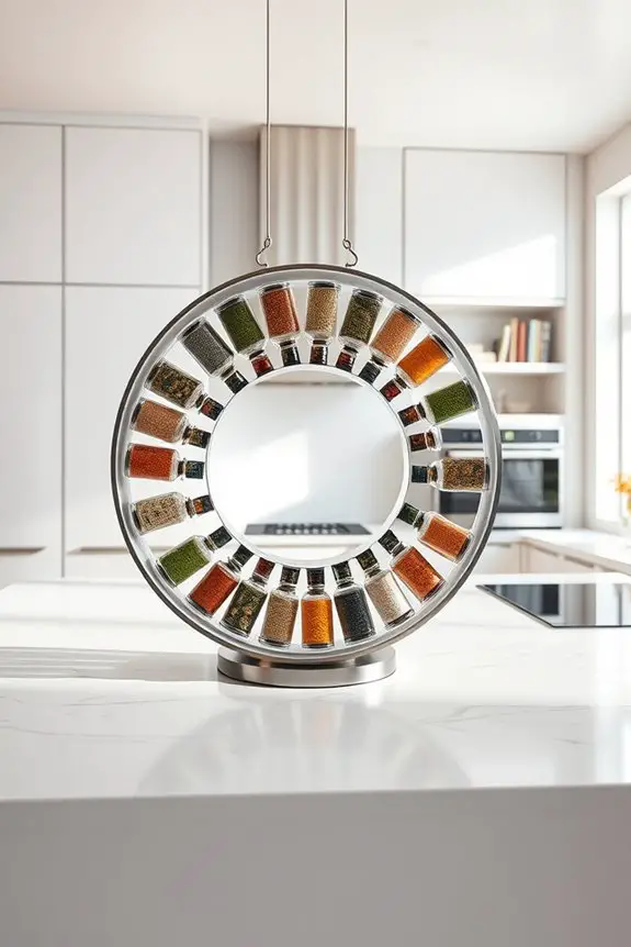 stylish circular spice organization