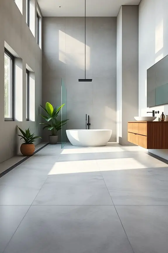 stylish concrete drainage floors