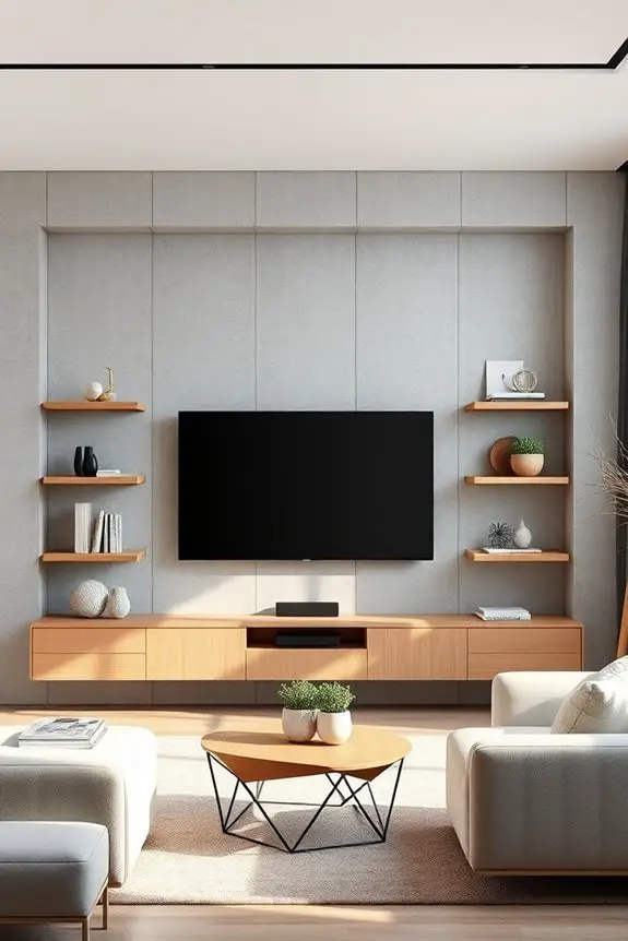 stylish contemporary tv framing