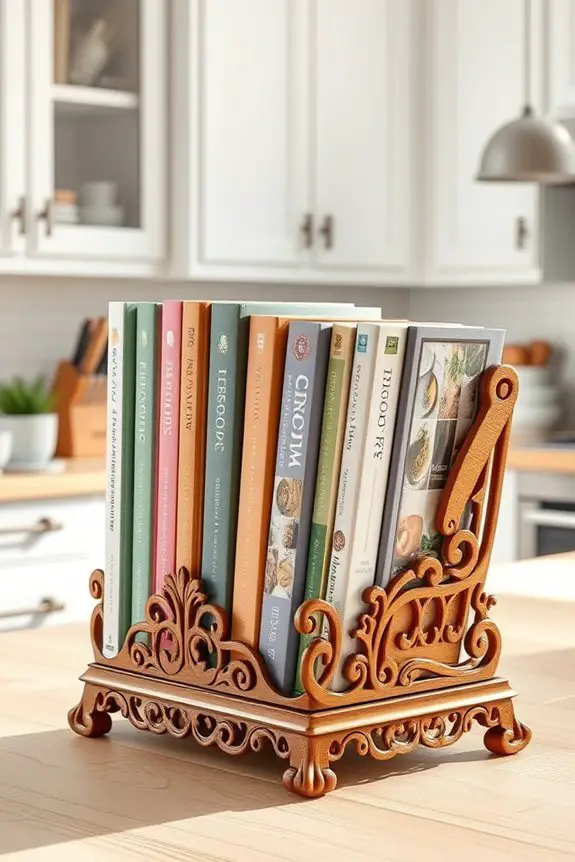 stylish cookbook display stand