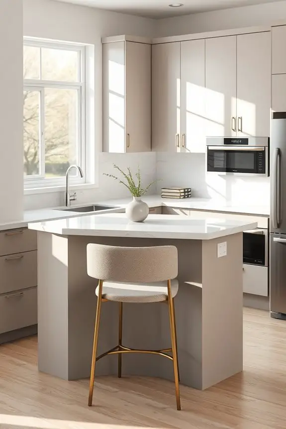 stylish corner breakfast bar
