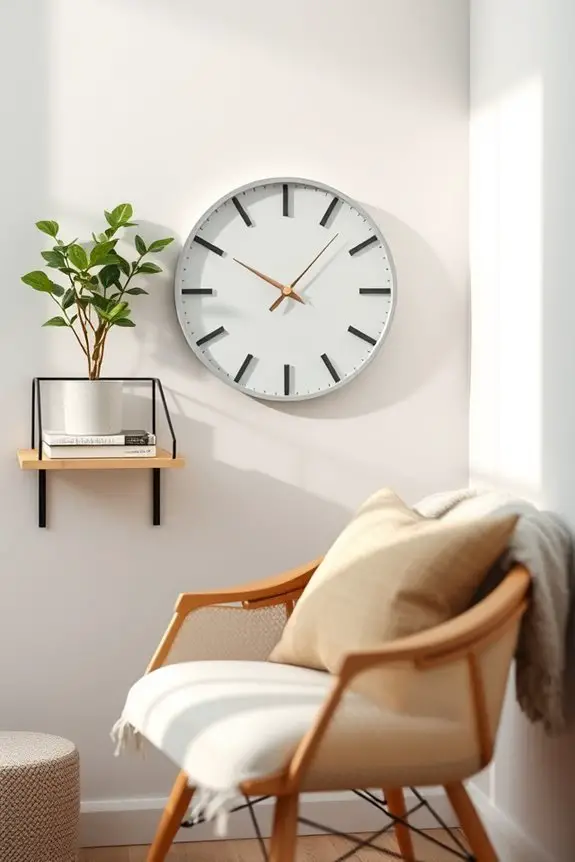 stylish corner clock decor