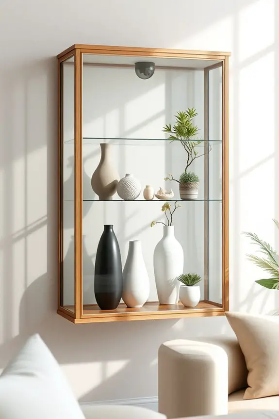 stylish corner display case