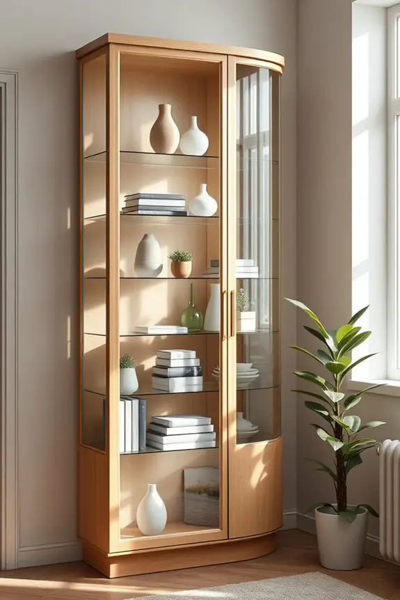 stylish corner display storage