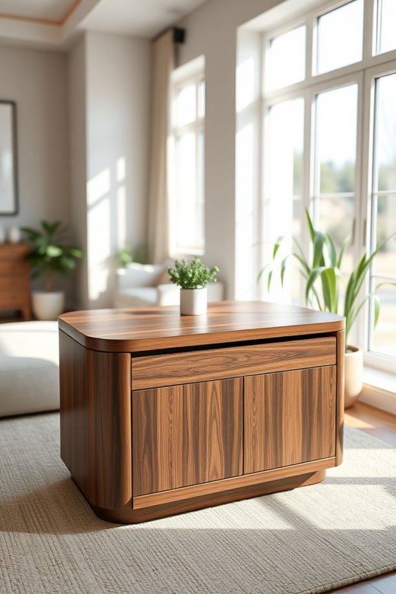 stylish corner table storage